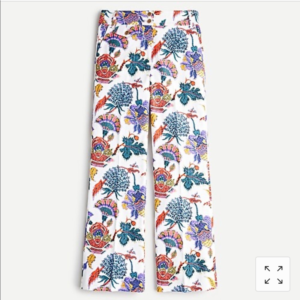 J. Crew Kickout crop pant in paisley floral